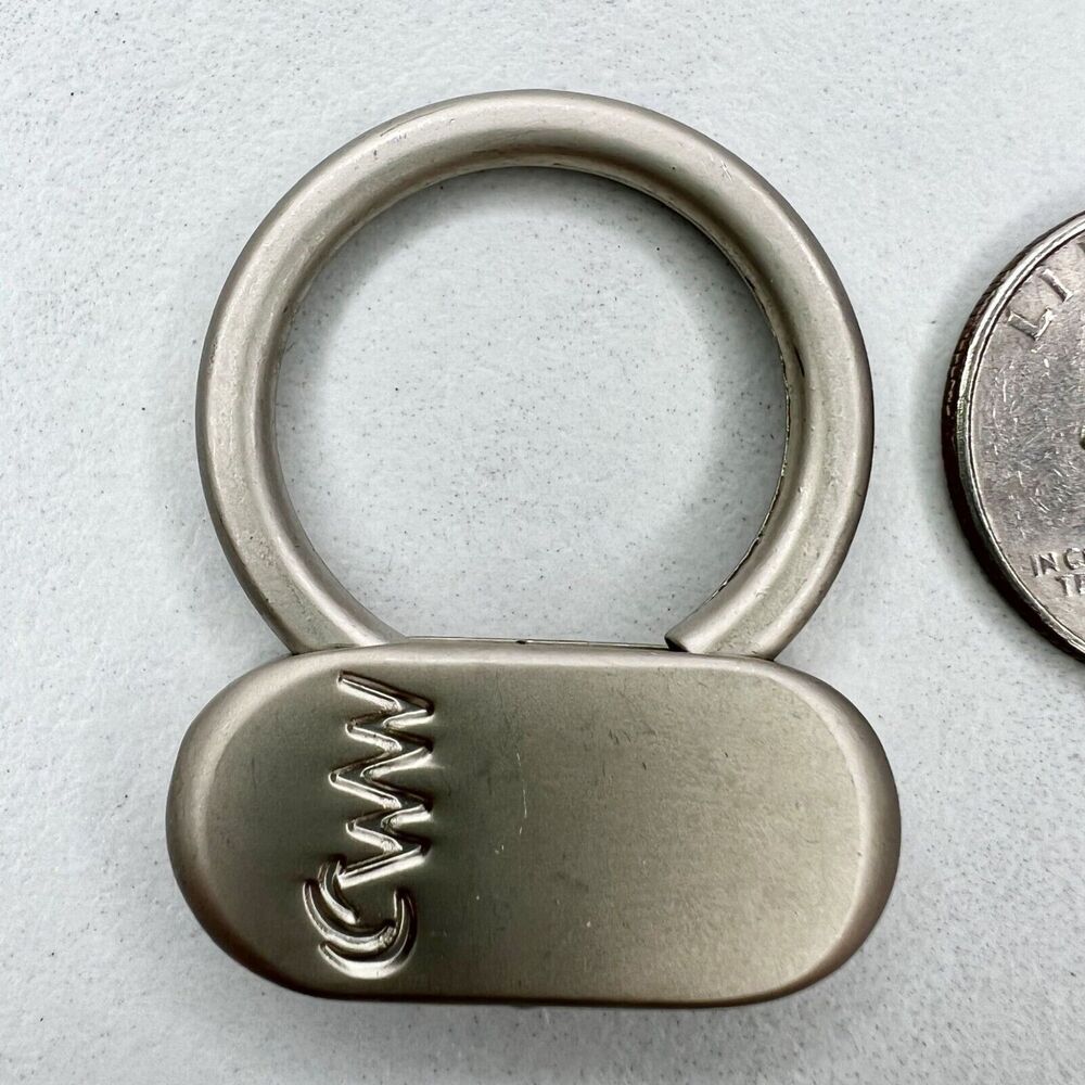 CWW Silver Tone Swivel Style Keychain Keyring